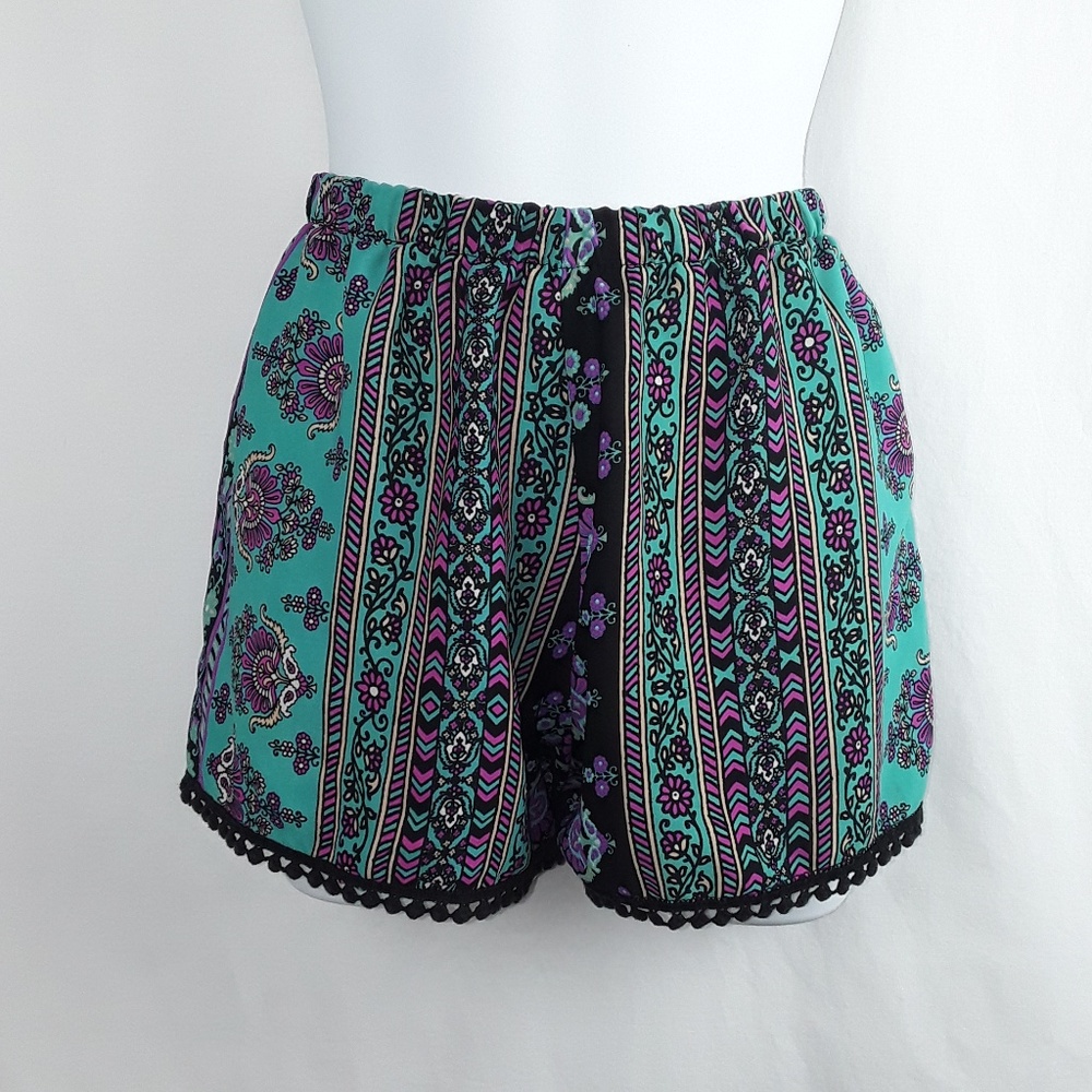 Aziz Boho Shorts with Mini Tassels Vintage
